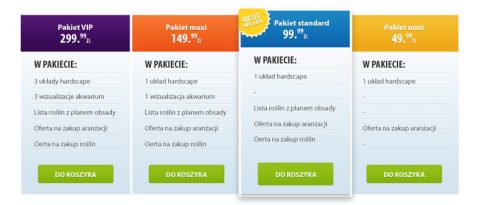 Lifting strony studia aranżacji akwarium