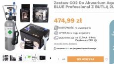 Zestaw CO2 Do Akwarium Aquario BLUE Professional Z BUTLĄ 2L