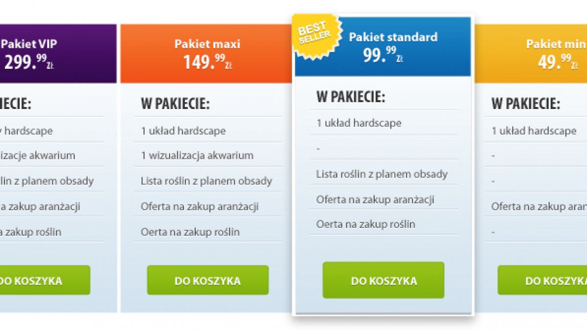 Lifting strony studia aranżacji akwarium